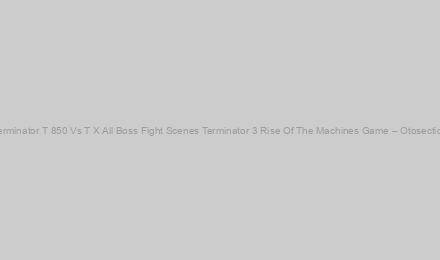 Terminator T 850 Vs T X All Boss Fight Scenes Terminator 3 Rise Of The Machines Game – Otosection